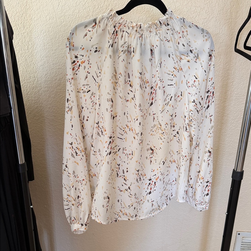 A New Day Cream Patterned Blouse - Picture 4 of 4